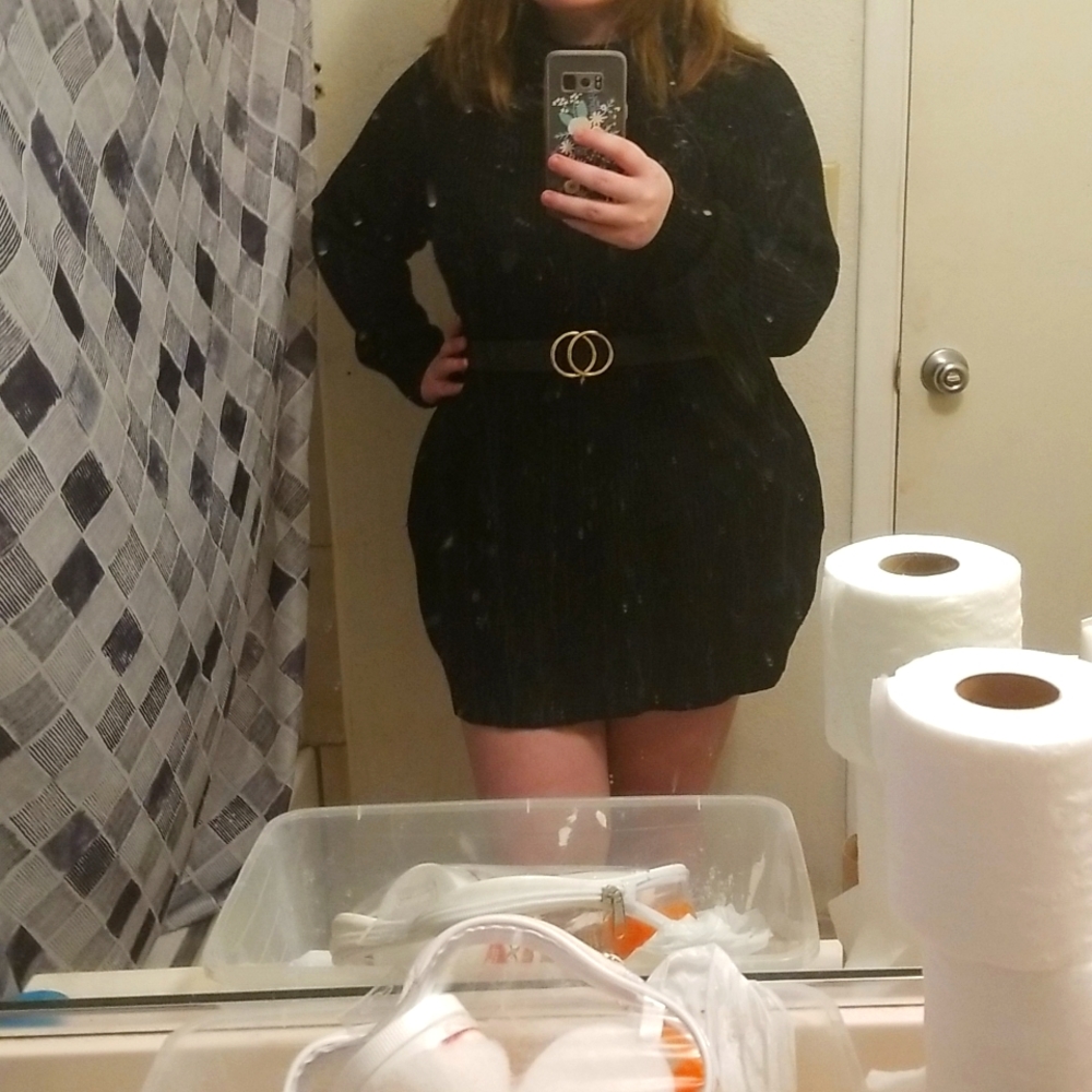 Black Sweater Dress - Picture 3 of 3